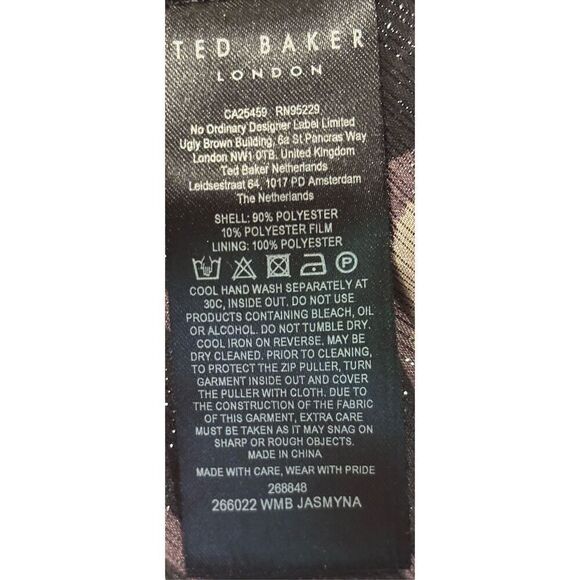 Ted Baker Womens Jasmyna Ruffle Blouse in Black NWT Size 2/ US 4-6 - Picture 7 of 7